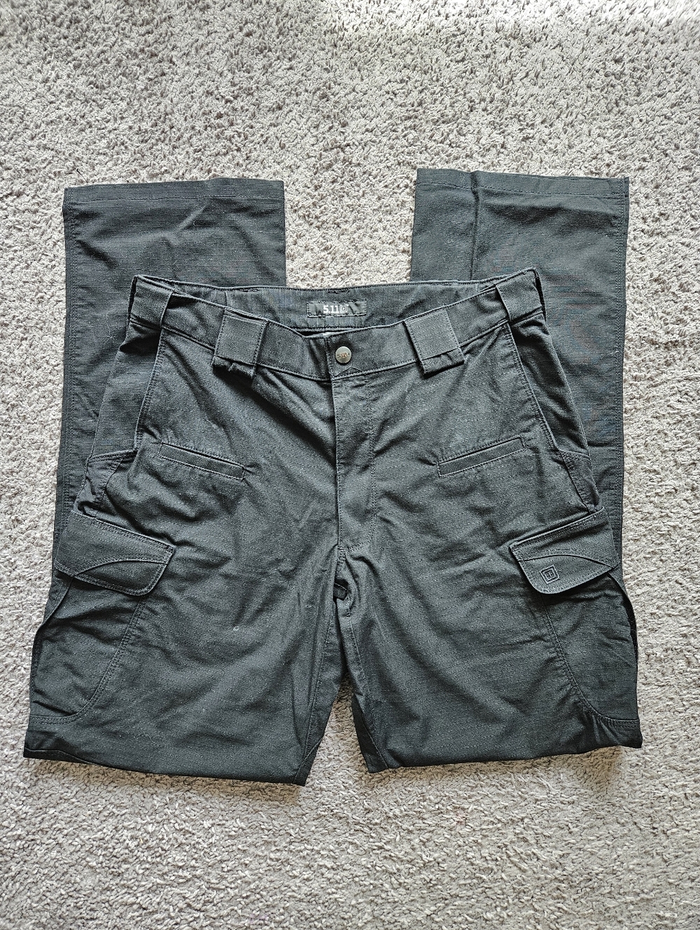 5.11 Tactical Black Men's Cargo Pants with Utility Pockets 34x34